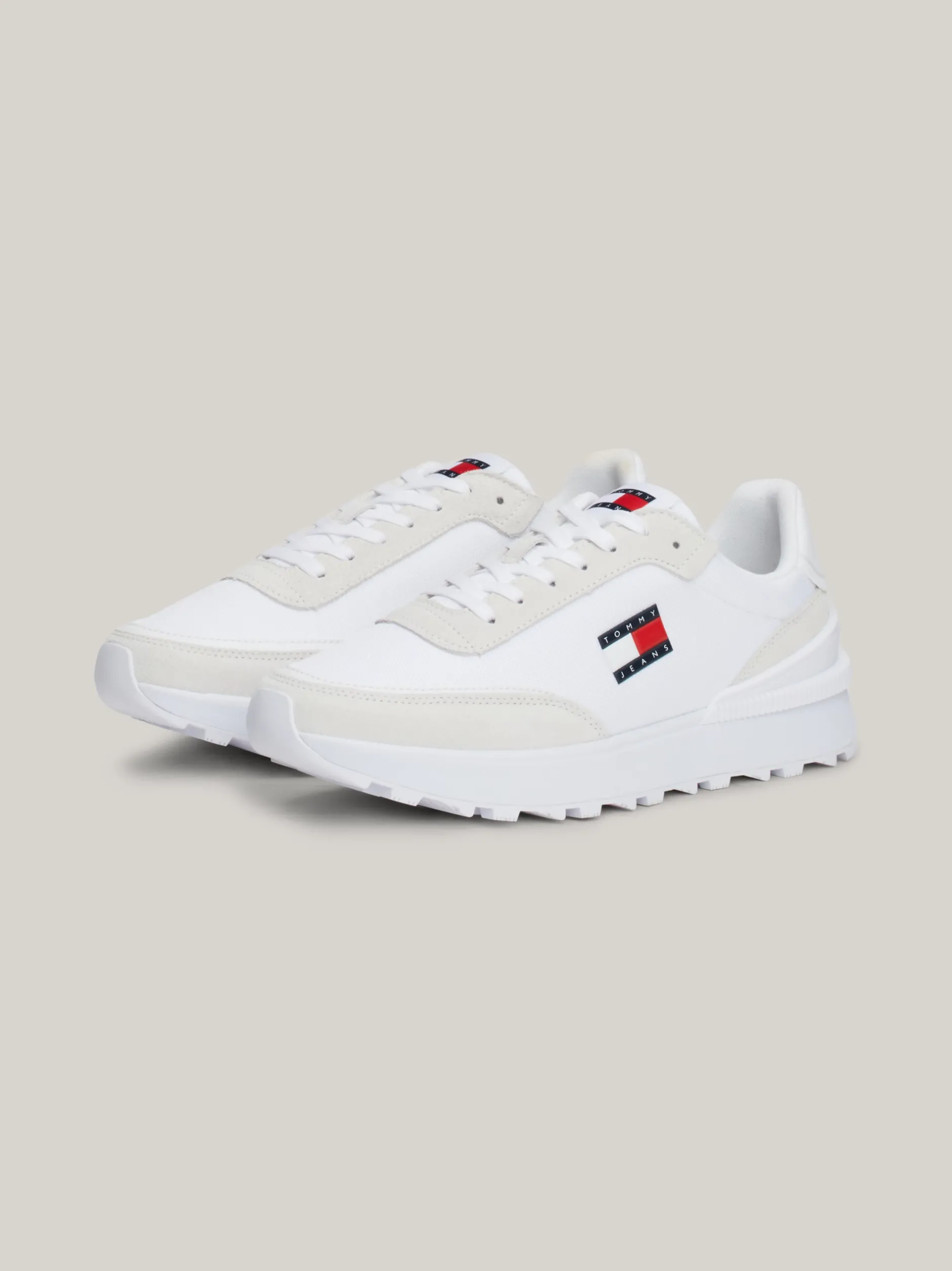 Sneakersy*Tommy Hilfiger Teksturowane Buty Do Biegania Z Protektorem WHITE