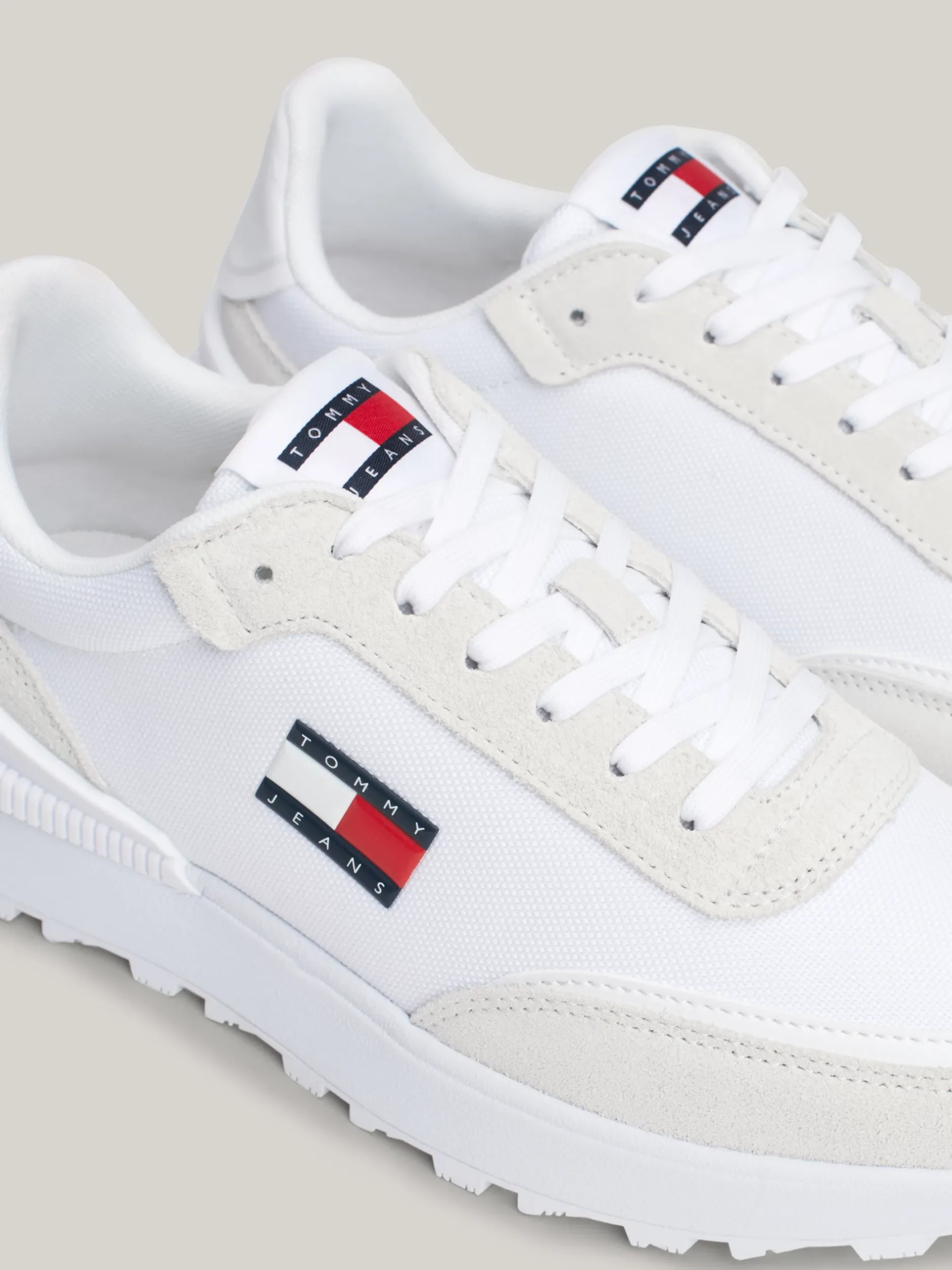 Sneakersy*Tommy Hilfiger Teksturowane Buty Do Biegania Z Protektorem WHITE