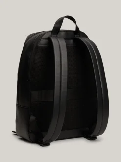 Plecaki*Tommy Hilfiger Teksturowany Plecak Z Monogramem TH BLACK
