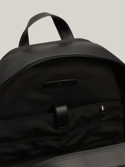 Plecaki*Tommy Hilfiger Teksturowany Plecak Z Monogramem TH BLACK