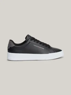 Sneakersy*Tommy Hilfiger Tenisówki Essential O Groszkowej Fakturze BLACK / BLACK