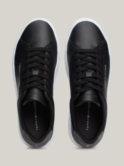 Sneakersy*Tommy Hilfiger Tenisówki Essential O Groszkowej Fakturze BLACK / BLACK