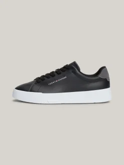 Sneakersy*Tommy Hilfiger Tenisówki Essential O Groszkowej Fakturze BLACK / BLACK