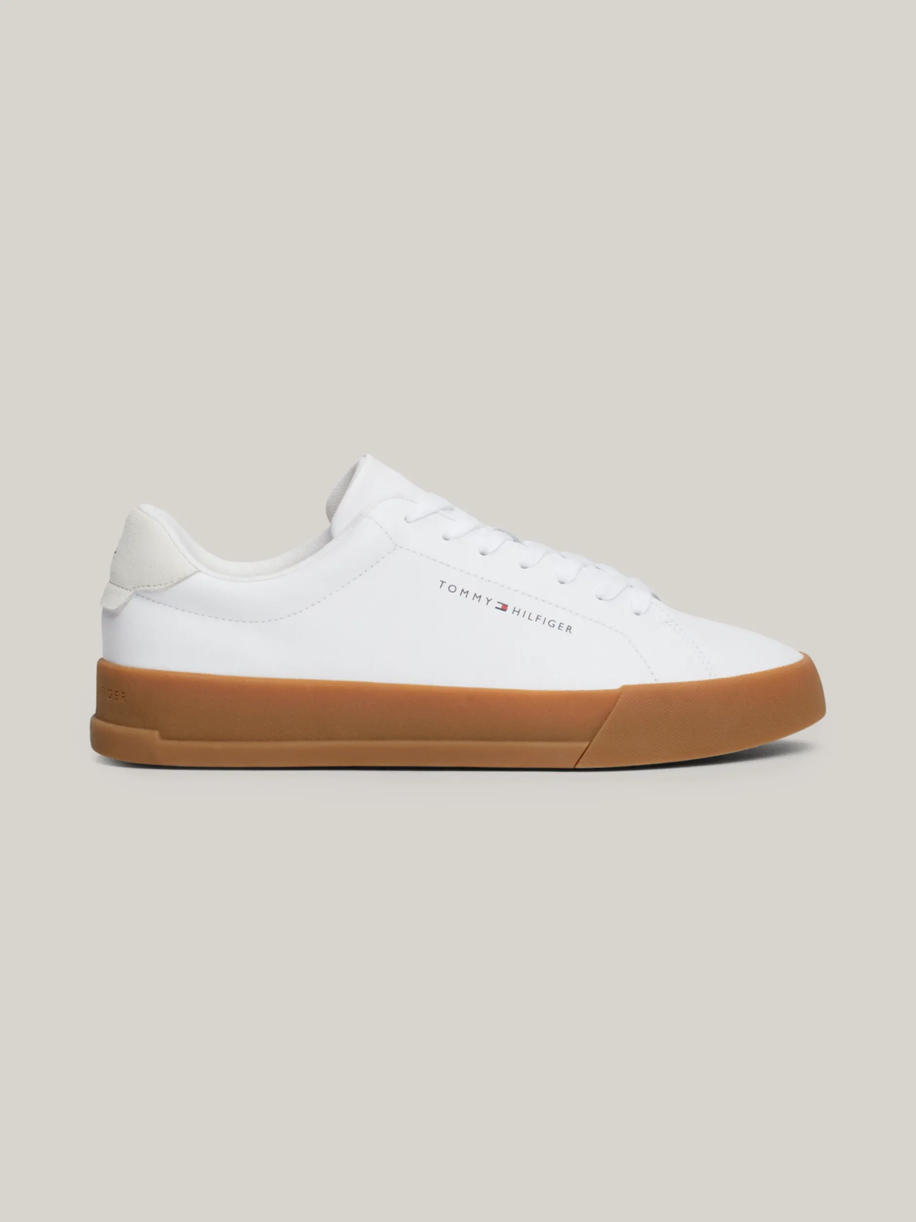 White Trainers|Sneakersy*Tommy Hilfiger Tenisówki Essential O Groszkowej Fakturze WHITE/GUM