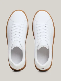 White Trainers|Sneakersy*Tommy Hilfiger Tenisówki Essential O Groszkowej Fakturze WHITE/GUM