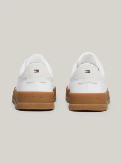 White Trainers|Sneakersy*Tommy Hilfiger Tenisówki Essential O Groszkowej Fakturze WHITE/GUM