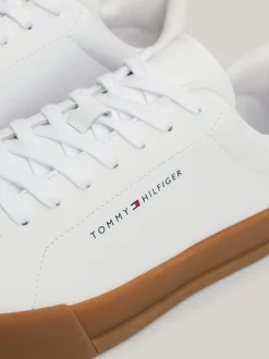 White Trainers|Sneakersy*Tommy Hilfiger Tenisówki Essential O Groszkowej Fakturze WHITE/GUM