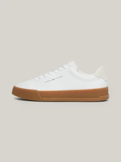White Trainers|Sneakersy*Tommy Hilfiger Tenisówki Essential O Groszkowej Fakturze WHITE/GUM