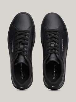 Sneakersy*Tommy Hilfiger Tenisówki Essential O Groszkowej Fakturze BLACK