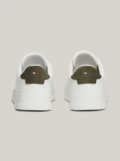 White Trainers|Sneakersy*Tommy Hilfiger Tenisówki Essential O Groszkowej Fakturze ARMY GREEN