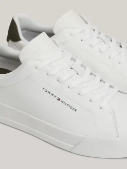 White Trainers|Sneakersy*Tommy Hilfiger Tenisówki Essential O Groszkowej Fakturze ARMY GREEN