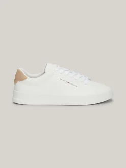 White Trainers|Sneakersy*Tommy Hilfiger Tenisówki Essential O Groszkowej Fakturze ECRU