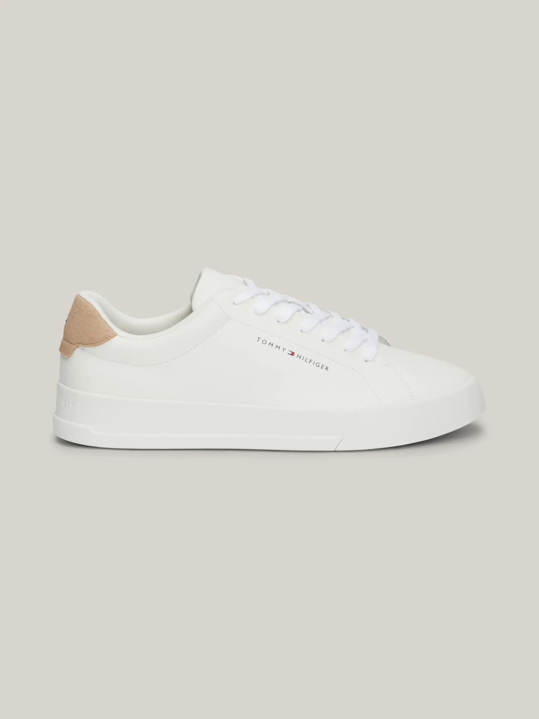 White Trainers|Sneakersy*Tommy Hilfiger Tenisówki Essential O Groszkowej Fakturze ECRU