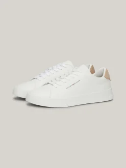 White Trainers|Sneakersy*Tommy Hilfiger Tenisówki Essential O Groszkowej Fakturze ECRU