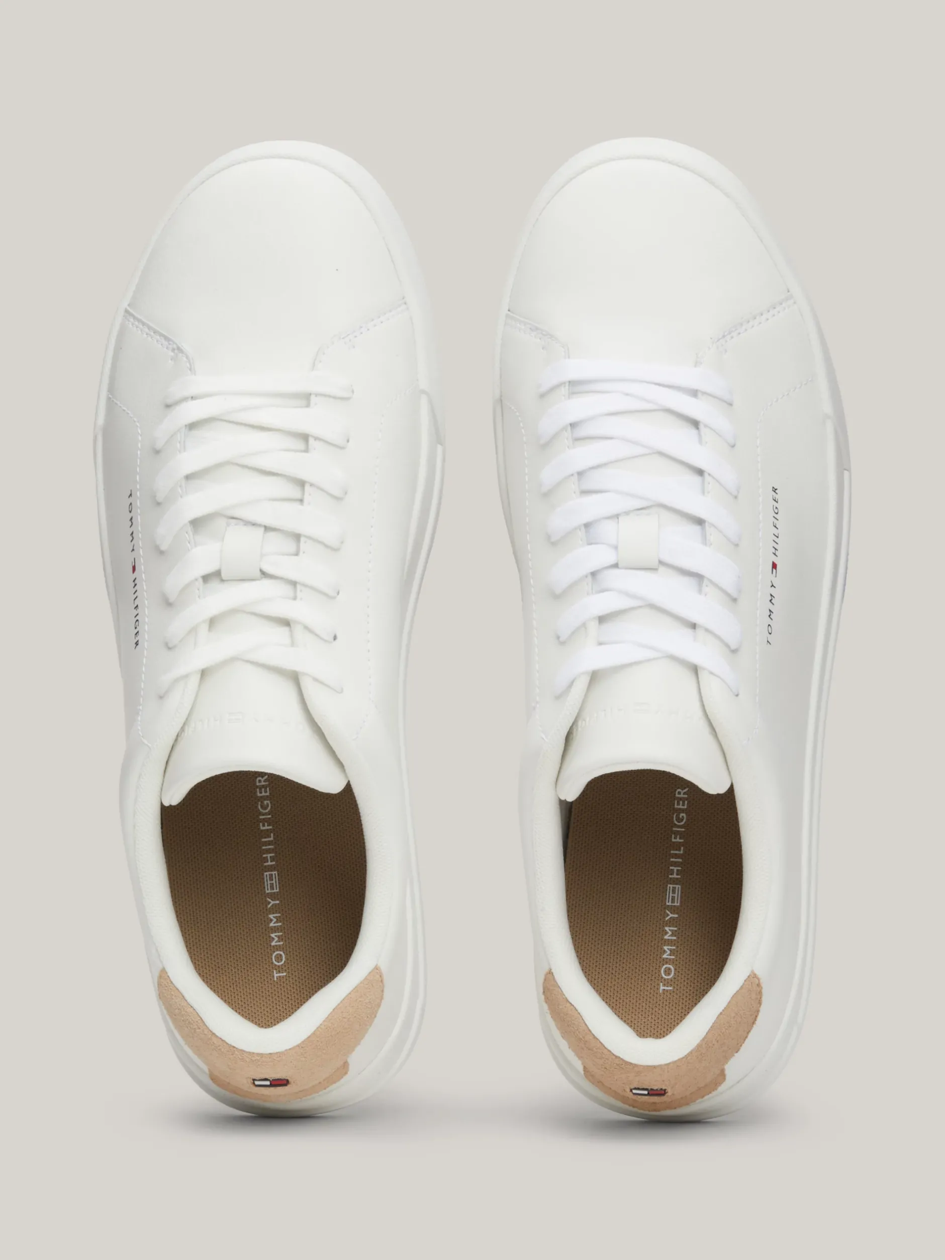 White Trainers|Sneakersy*Tommy Hilfiger Tenisówki Essential O Groszkowej Fakturze ECRU