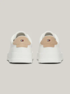 White Trainers|Sneakersy*Tommy Hilfiger Tenisówki Essential O Groszkowej Fakturze ECRU