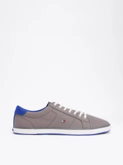 Sneakersy*Tommy Hilfiger Tenisówki Płócienne Sznurowane STEEL GREY