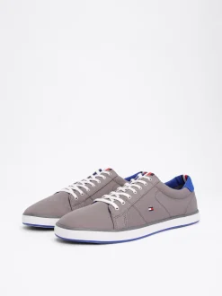 Sneakersy*Tommy Hilfiger Tenisówki Płócienne Sznurowane STEEL GREY