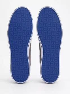 Sneakersy*Tommy Hilfiger Tenisówki Płócienne Sznurowane STEEL GREY