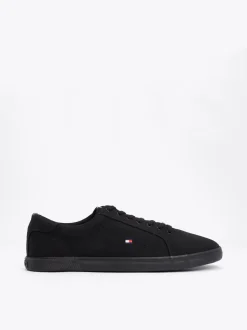 Sneakersy*Tommy Hilfiger Tenisówki Płócienne Sznurowane BLACK / BLACK