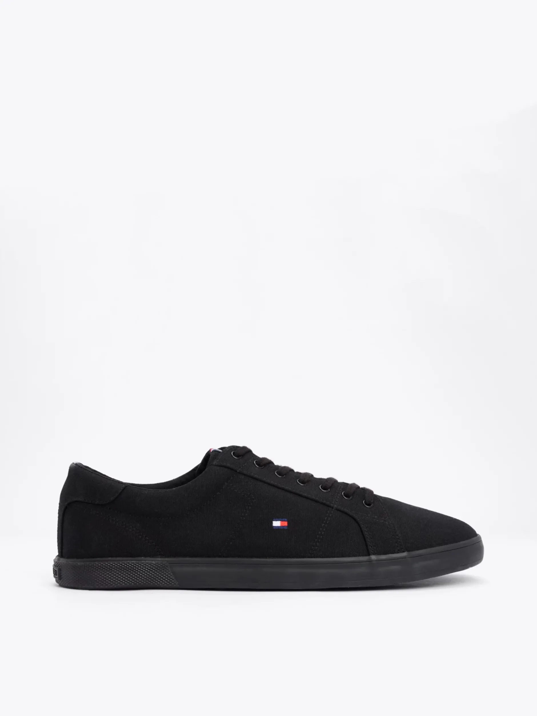 Sneakersy*Tommy Hilfiger Tenisówki Płócienne Sznurowane BLACK / BLACK
