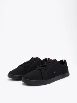 Sneakersy*Tommy Hilfiger Tenisówki Płócienne Sznurowane BLACK / BLACK