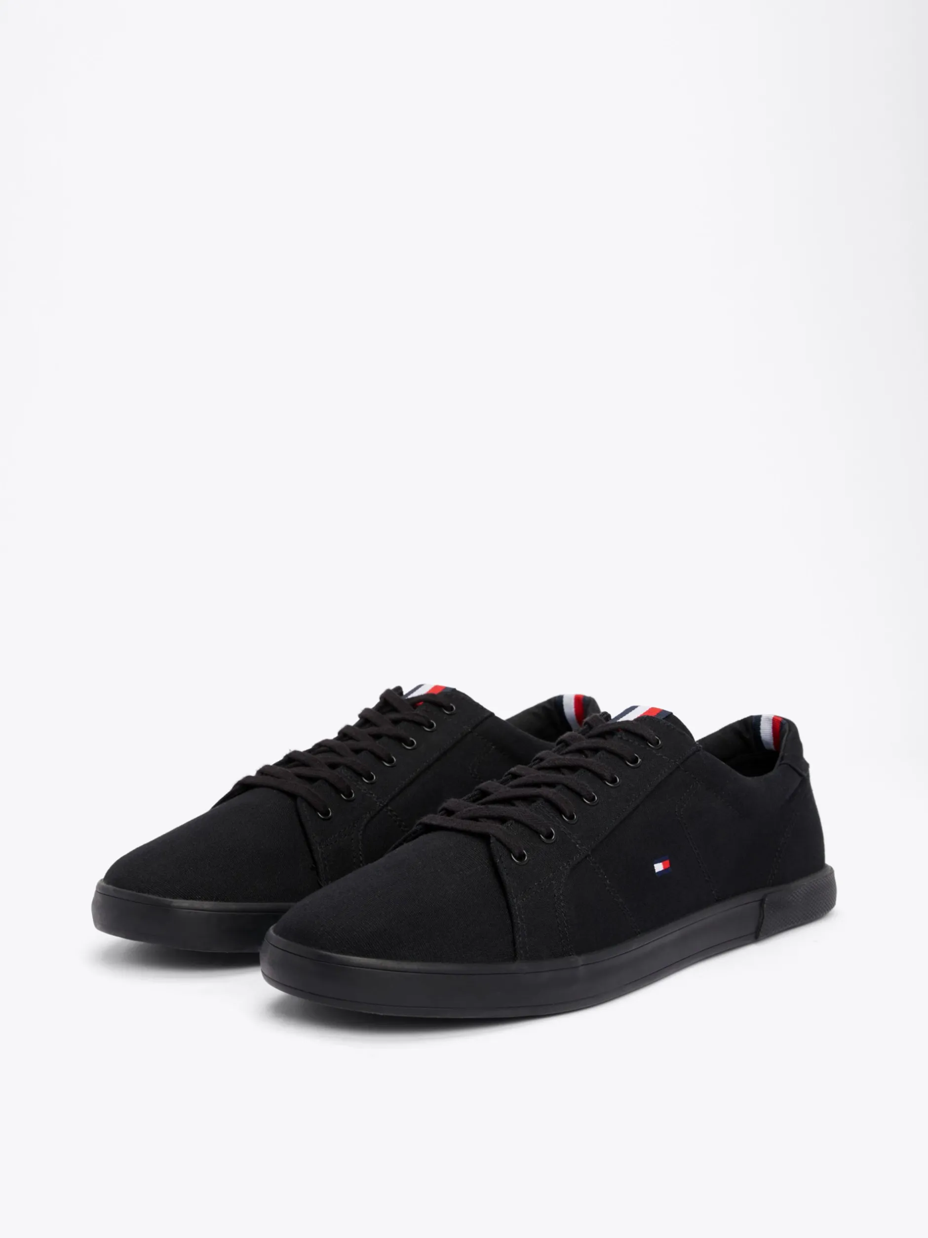 Sneakersy*Tommy Hilfiger Tenisówki Płócienne Sznurowane BLACK / BLACK