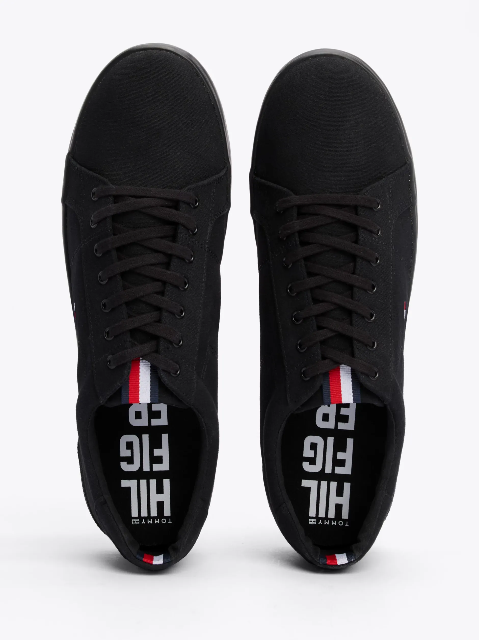 Sneakersy*Tommy Hilfiger Tenisówki Płócienne Sznurowane BLACK / BLACK