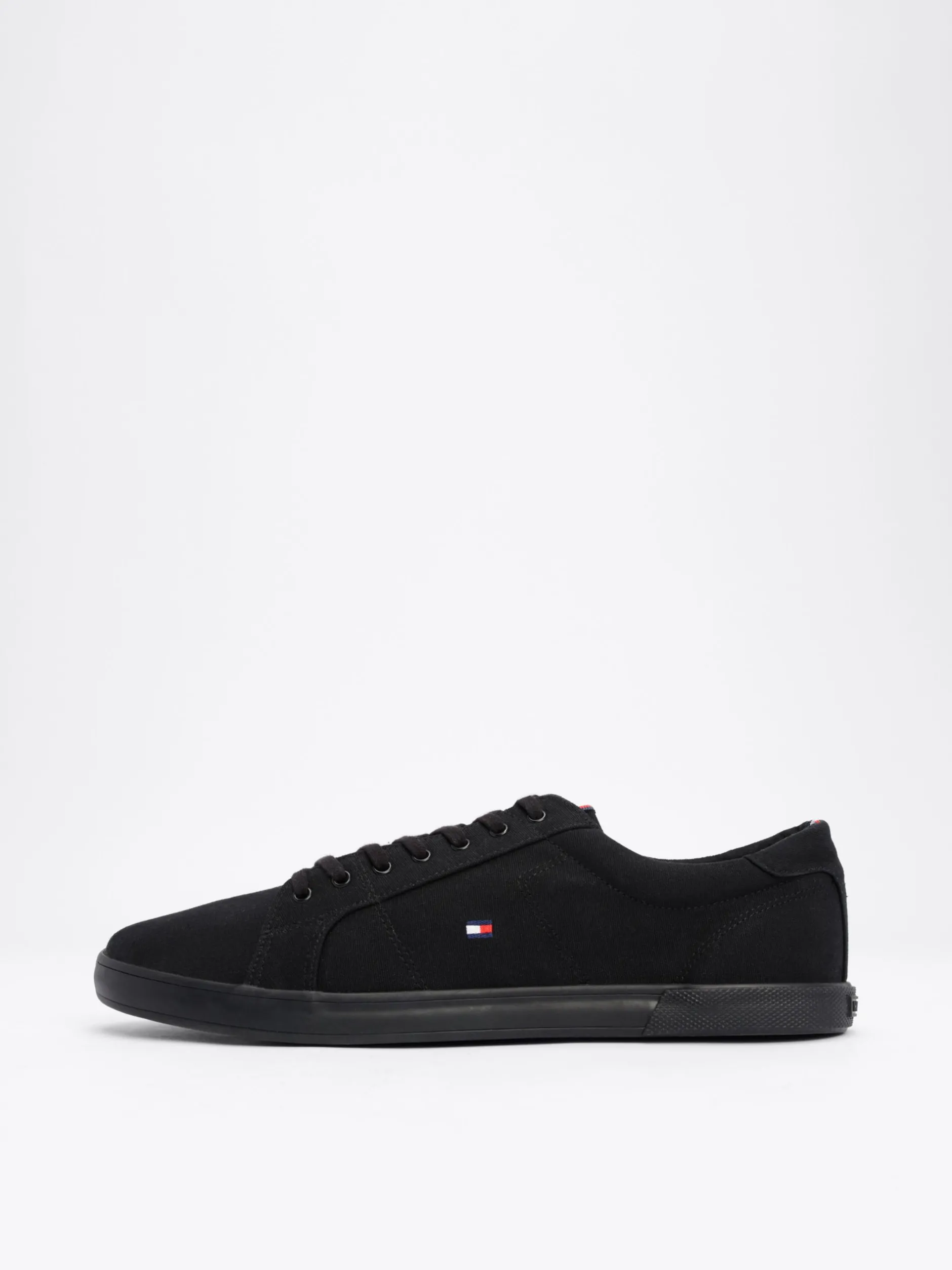 Sneakersy*Tommy Hilfiger Tenisówki Płócienne Sznurowane BLACK / BLACK