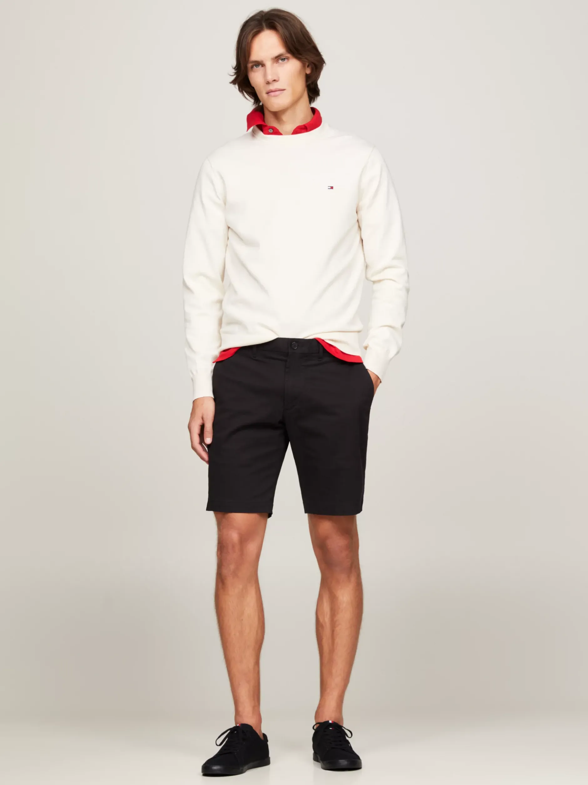 Sneakersy*Tommy Hilfiger Tenisówki Płócienne Sznurowane BLACK / BLACK