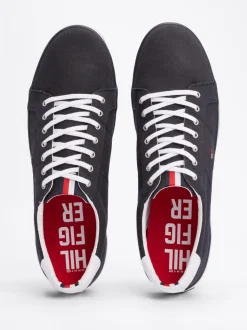 Sneakersy*Tommy Hilfiger Tenisówki Płócienne Sznurowane MIDNIGHT