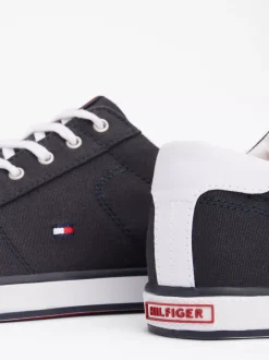 Sneakersy*Tommy Hilfiger Tenisówki Płócienne Sznurowane MIDNIGHT
