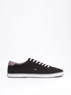 Sneakersy*Tommy Hilfiger Tenisówki Płócienne Sznurowane BLACK