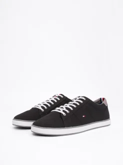 Sneakersy*Tommy Hilfiger Tenisówki Płócienne Sznurowane BLACK