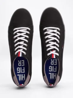 Sneakersy*Tommy Hilfiger Tenisówki Płócienne Sznurowane BLACK