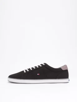 Sneakersy*Tommy Hilfiger Tenisówki Płócienne Sznurowane BLACK