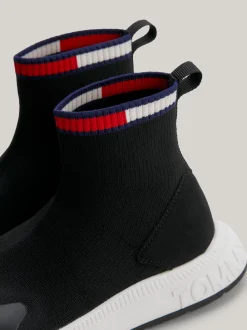 Obuwie I Akcesoria|Obuwie I Akcesoria*Tommy Hilfiger Tenisówki Skarpetkowe Z Sygnowaną Tasiemką BLACK