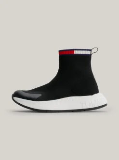 Obuwie I Akcesoria|Obuwie I Akcesoria*Tommy Hilfiger Tenisówki Skarpetkowe Z Sygnowaną Tasiemką BLACK
