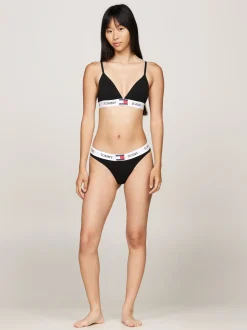 Figi|Bielizna*Tommy Hilfiger Thongi Heritage Z Logo Na Pasku BLACK