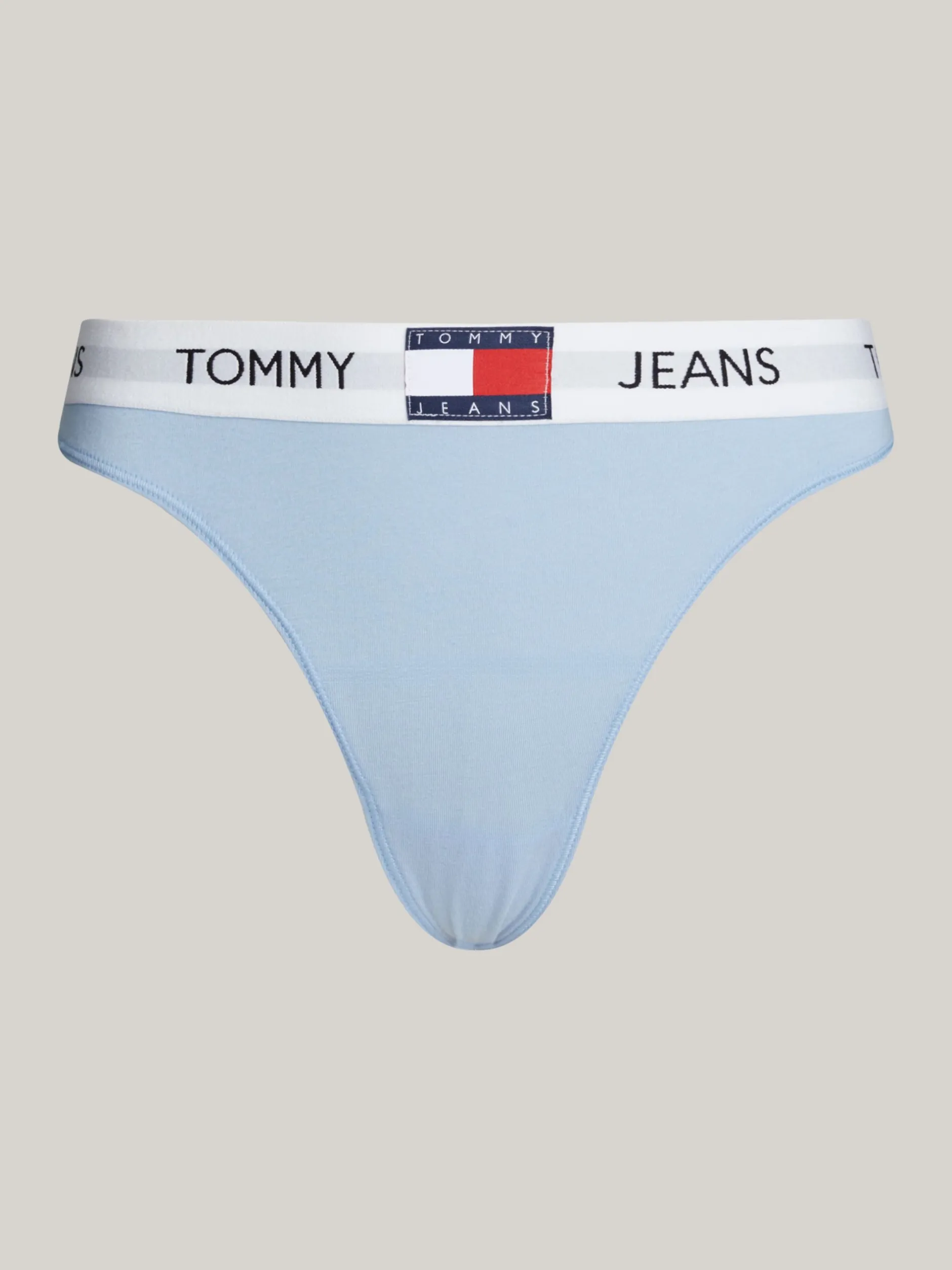 Bielizna|Figi*Tommy Hilfiger Thongi Heritage Z Logo Na Pasku CHAMBRAY BLUE