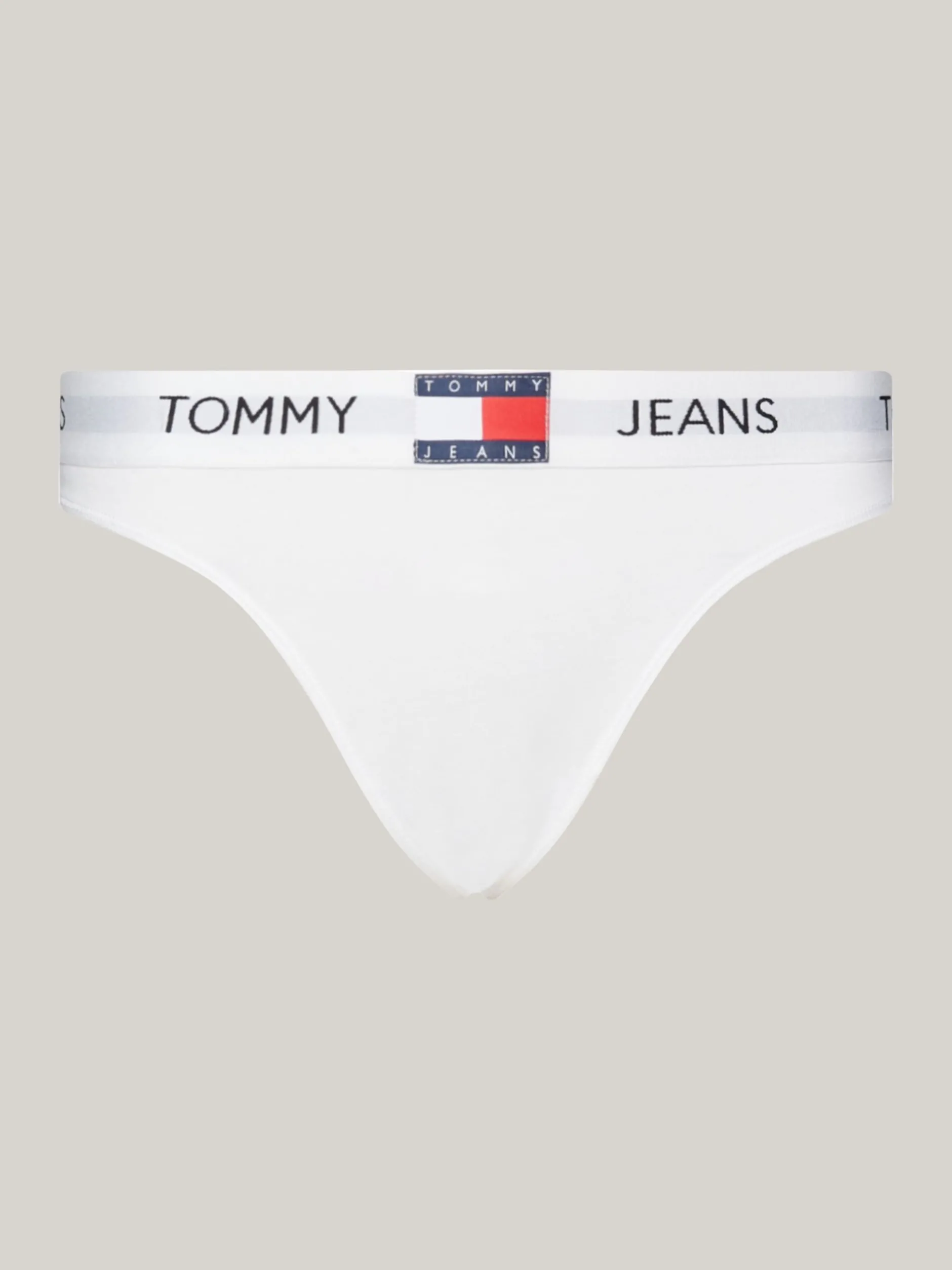 Figi|Bielizna*Tommy Hilfiger Thongi Heritage Z Logo Na Pasku WHITE