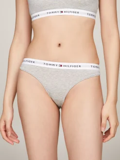 Figi|Bielizna*Tommy Hilfiger Thongi Hilfiger Icon Z Logo W Talii LIGHT GREY HEATHER