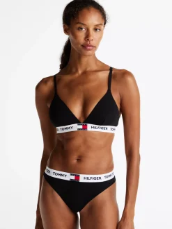 Figi|Bielizna*Tommy Hilfiger Thongi TH Heritage Z Logo BLACK