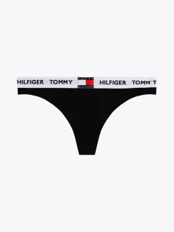 Figi|Bielizna*Tommy Hilfiger Thongi TH Heritage Z Logo BLACK