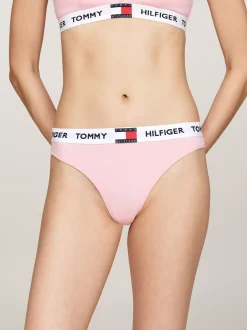 Figi|Bielizna*Tommy Hilfiger Thongi TH Heritage Z Logo BALLET PINK