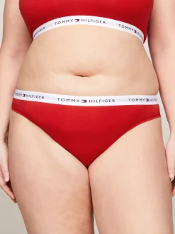 Figi|Bielizna*Tommy Hilfiger Thongi Tommy Icons Curve Z Logo Na Pasku PRIMARY RED