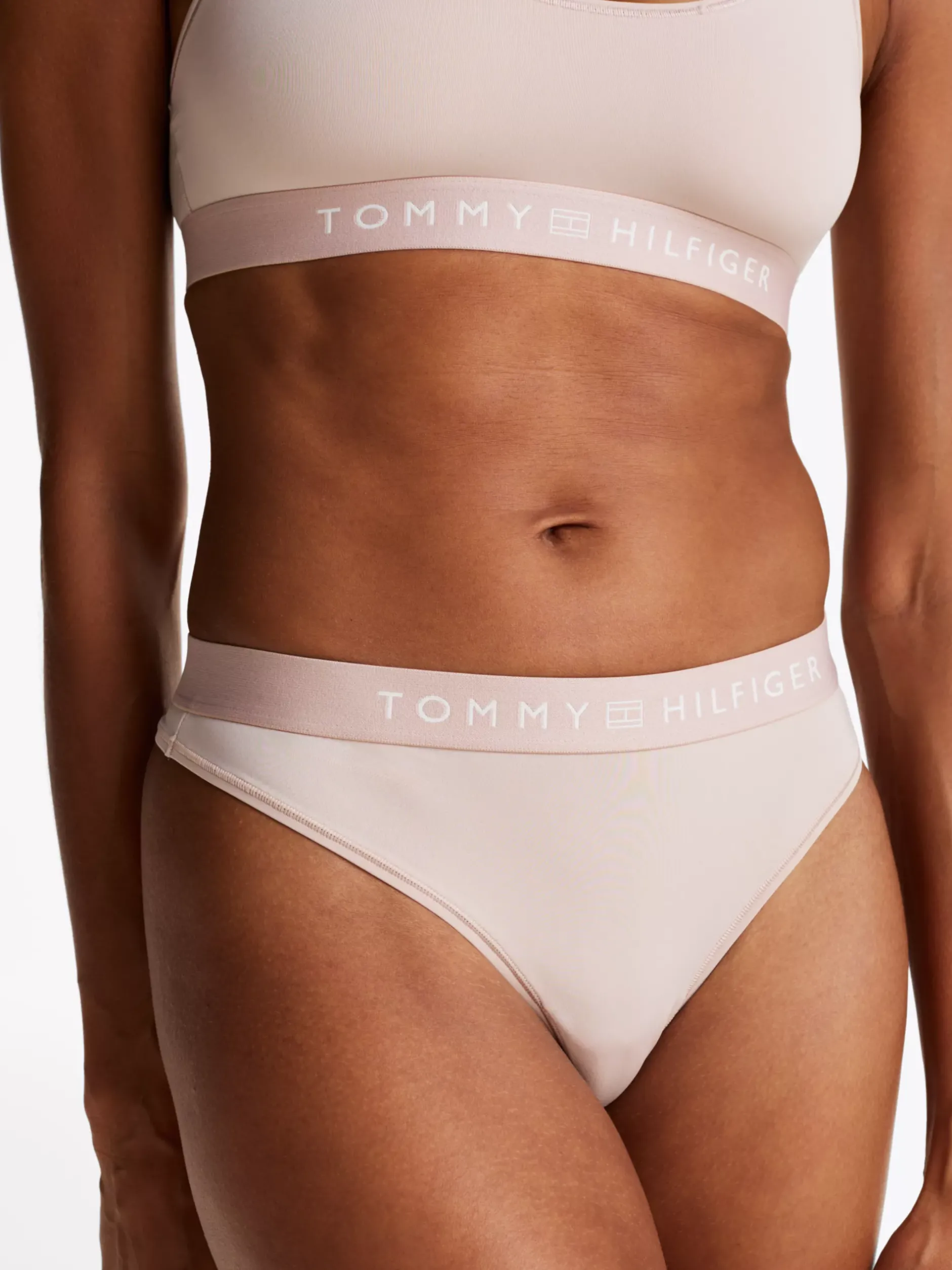Figi|Bielizna*Tommy Hilfiger Thongi Z Dopasowanym Kolorystycznie Logo BALANCED BEIGE