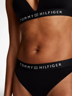 Figi|Bielizna*Tommy Hilfiger Thongi Z Dopasowanym Kolorystycznie Logo BLACK