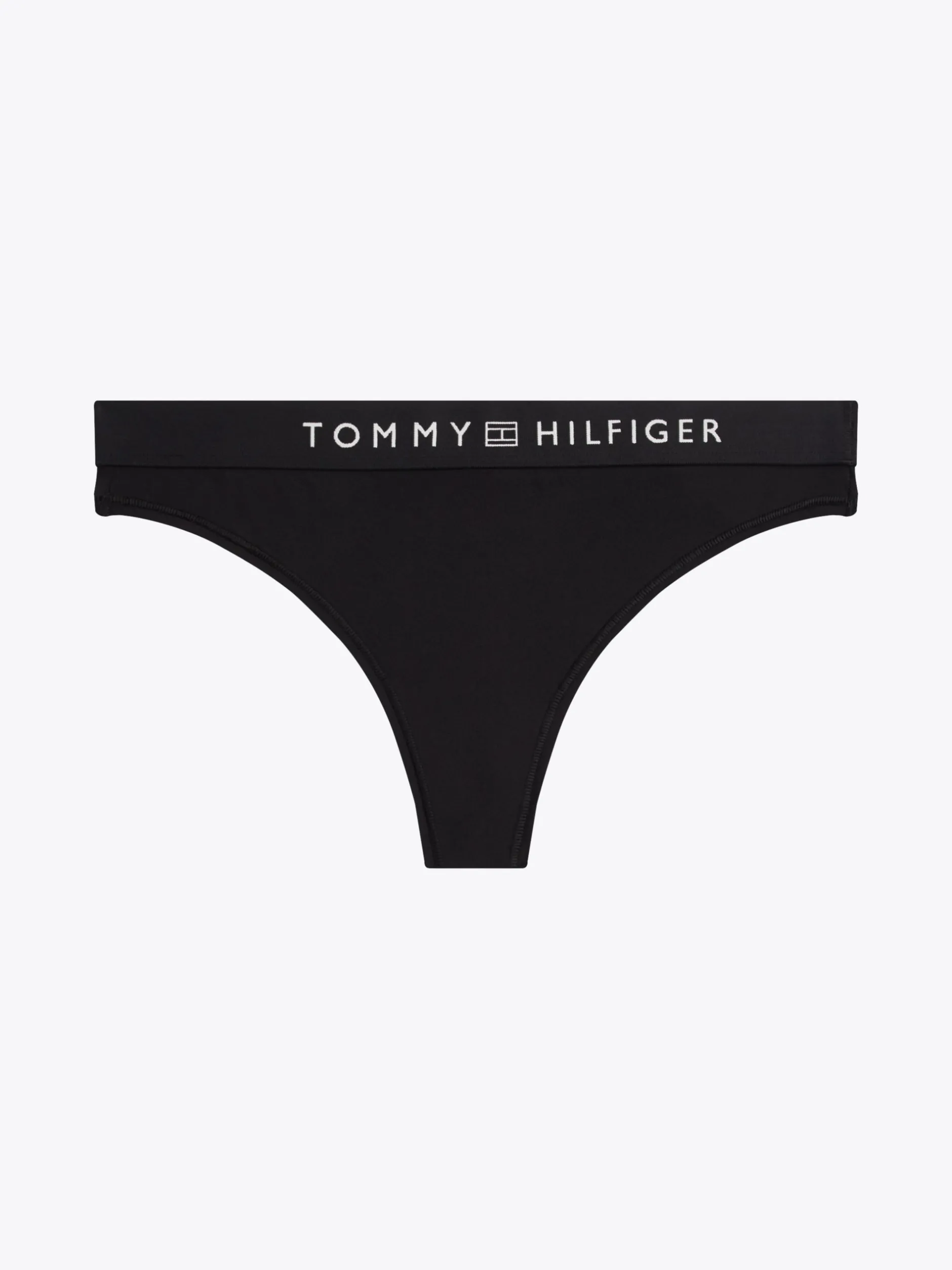Figi|Bielizna*Tommy Hilfiger Thongi Z Dopasowanym Kolorystycznie Logo BLACK