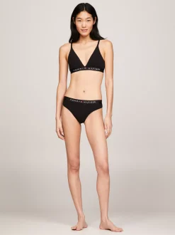 Figi|Bielizna*Tommy Hilfiger Thongi Z Elastycznym Paskiem Z Logo TH BLACK